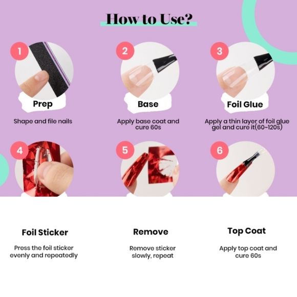 Luxury Designer Nail Art Transfer Foil (10 Rolls/Pcs) - Picture 3 of 4